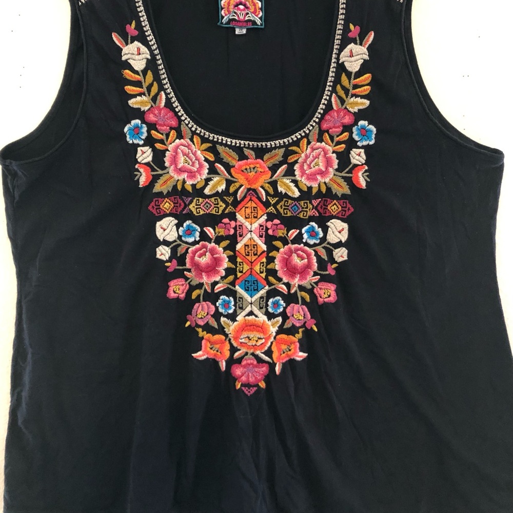 Johnny Was Workshop Embroidered Tank Tunic 2XL